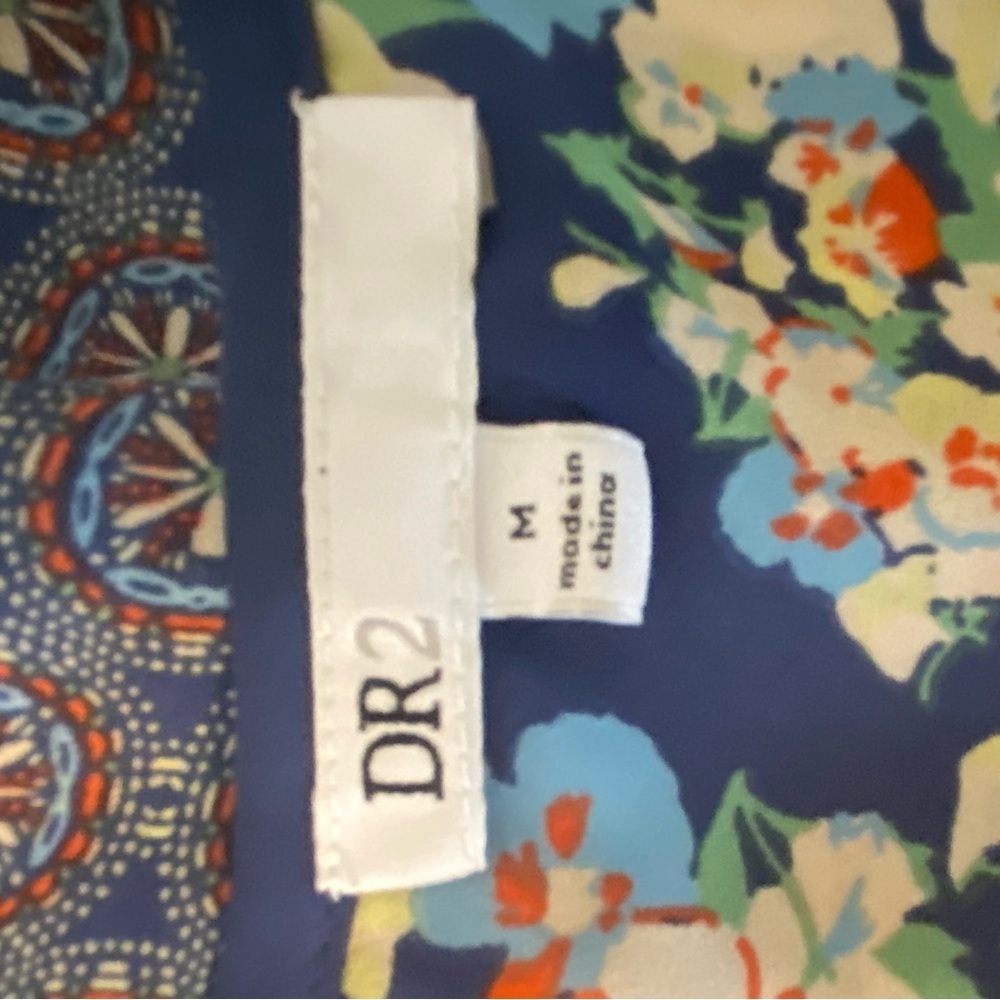 Floral Flowy Romantic Patchwork Sleeveless Day to Night Navy Orange Medium - Picture 9 of 9